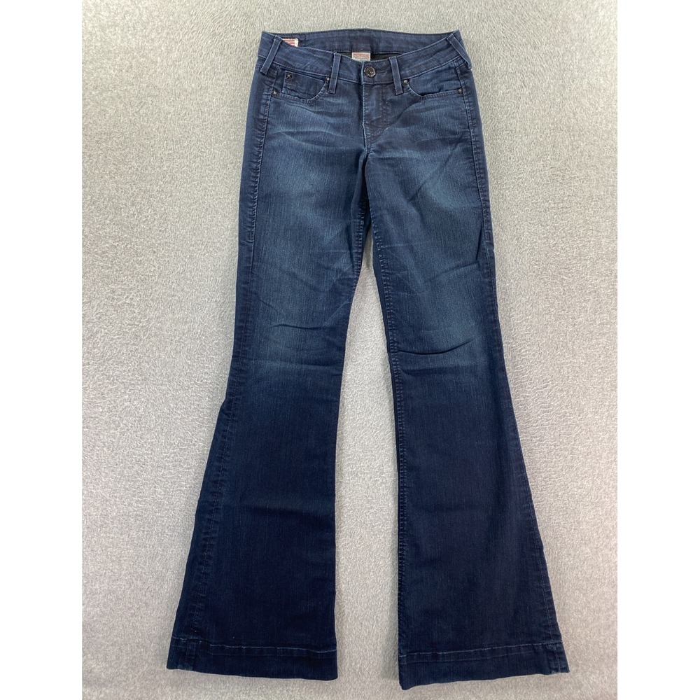 True Religion Dana Y2K Vintage Flare Jeans‎ Women's 25 Stretch Denim Made in USA